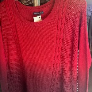 American Eagle red two tone sweater